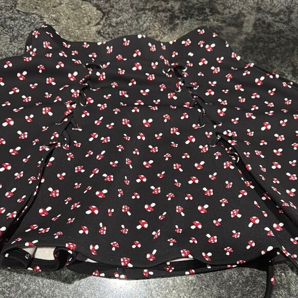 hot topic mushroom 
  Print Black tire up skater  Skirt - Picture 4 of 8